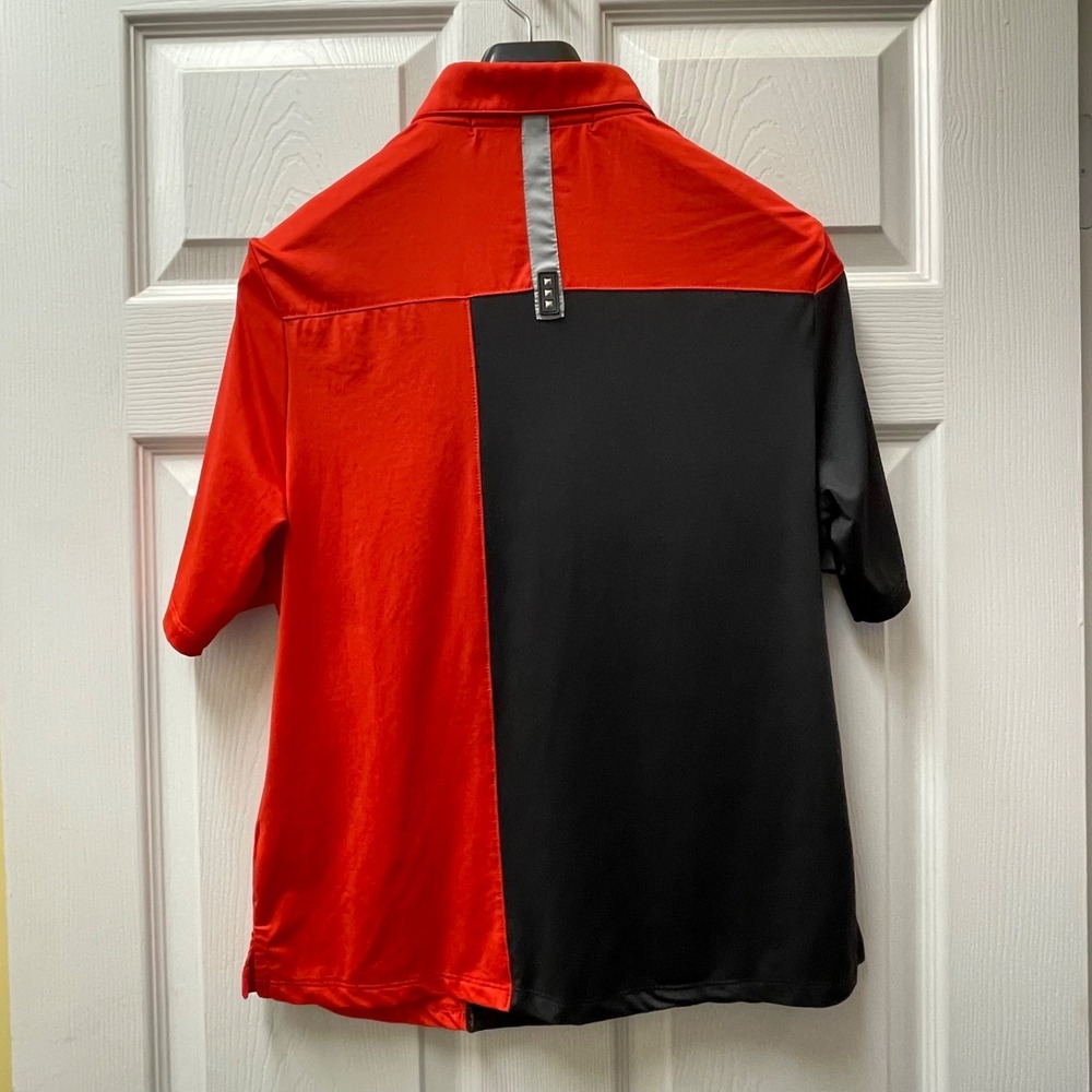 Vintage Jamie Sadock Women's Sz Small Red & Black Cap Sleeve‎ V-Neck Polo Shirt - Picture 7 of 12